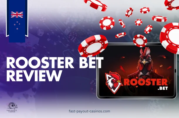 monitor with rooster bet, website logo, australian flag on casino background
